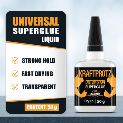 Super Glue XXL Value Size (1.76oz) All Purpose Liquid Adhesive for Plastic Bonds Wood, Metal, Rubber, Ceramic & Leather Industrial Strength Bonding
