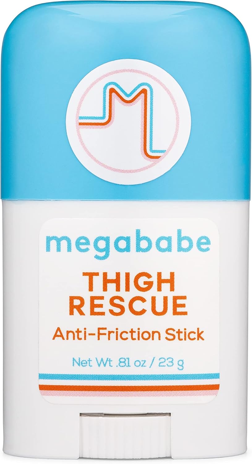 Megababe Thigh Rescue Anti-Chafe Stick Mini, Travel size, great for on-the-go, Prevents skin chafe & irritation, Thighs, arms, bra-lines & more