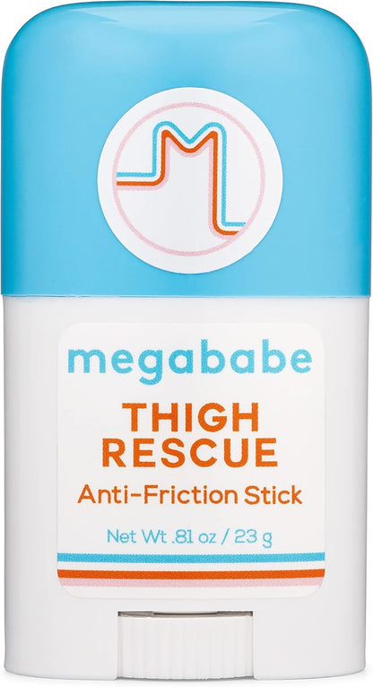 Megababe Thigh Rescue Anti-Chafe Stick Mini, Travel size, great for on-the-go, Prevents skin chafe & irritation, Thighs, arms, bra-lines & more
