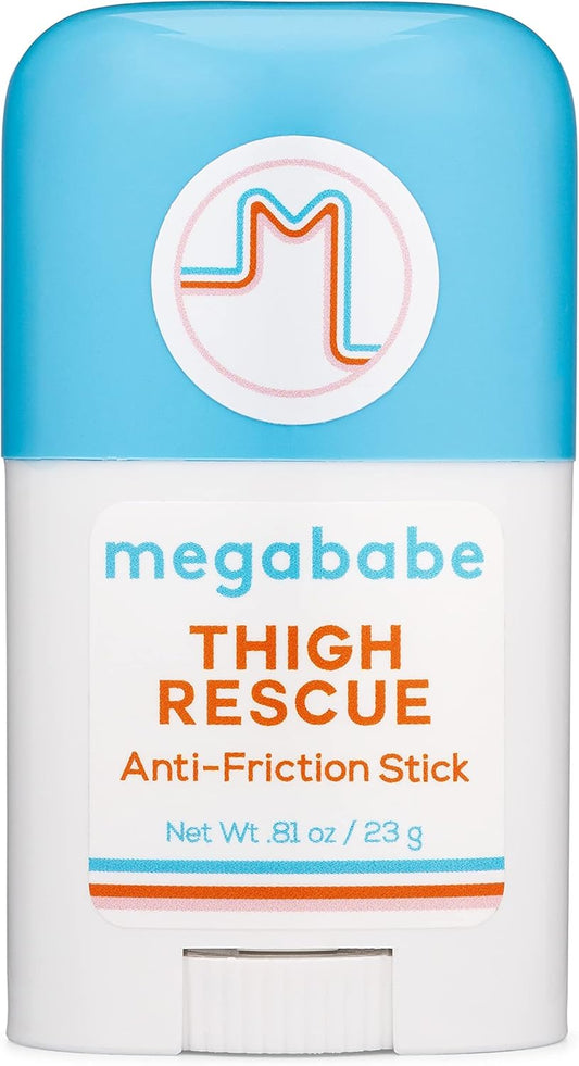 Megababe Thigh Rescue Anti-Chafe Stick Mini, Travel size, great for on-the-go, Prevents skin chafe & irritation, Thighs, arms, bra-lines & more