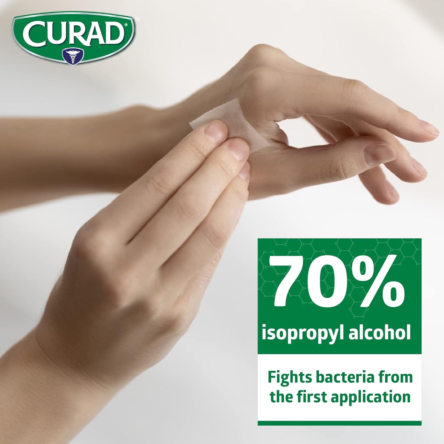 CURAD Alcohol Prep Pads (Pack of 4 Boxes), 400 Pieces of Medium Isopropyl Alcohol Wipes Individually