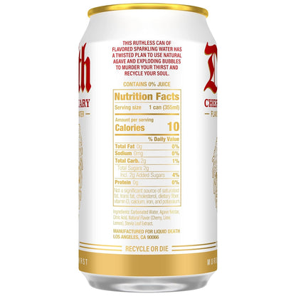 Liquid Death Soda-Flavored Sparkling Water - Cherry Obituary, Less Sugar*, Huge Flavor, No Caffeine, No Artificial Sweeteners, 12 Fl Oz (2)