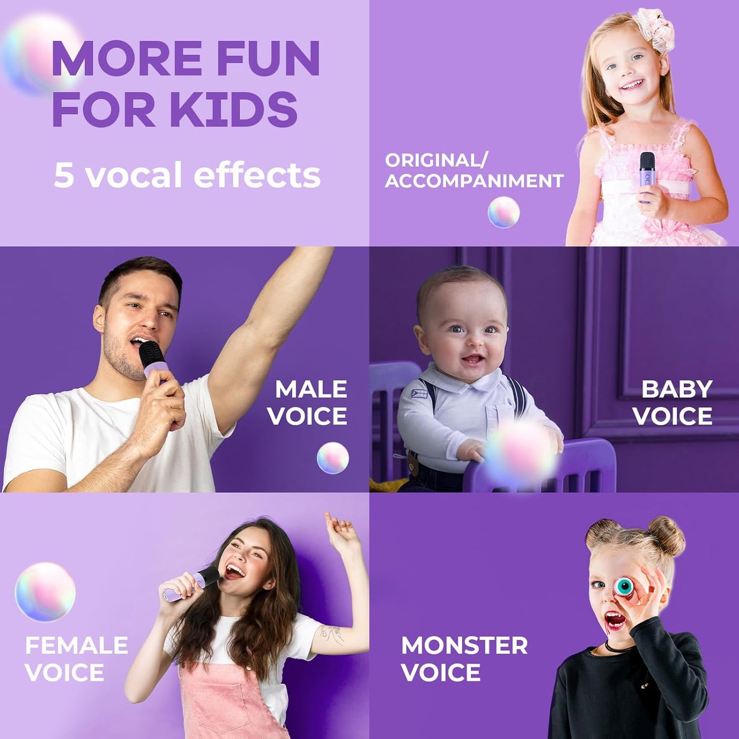YLL Karaoke Machine for Kids, Portable Mini Speaker with 2 Wireless Microphones, TOP Kids Gifts for Girls Ages 3, 4, 5, 6, 7, 8, 9, 10+ Years