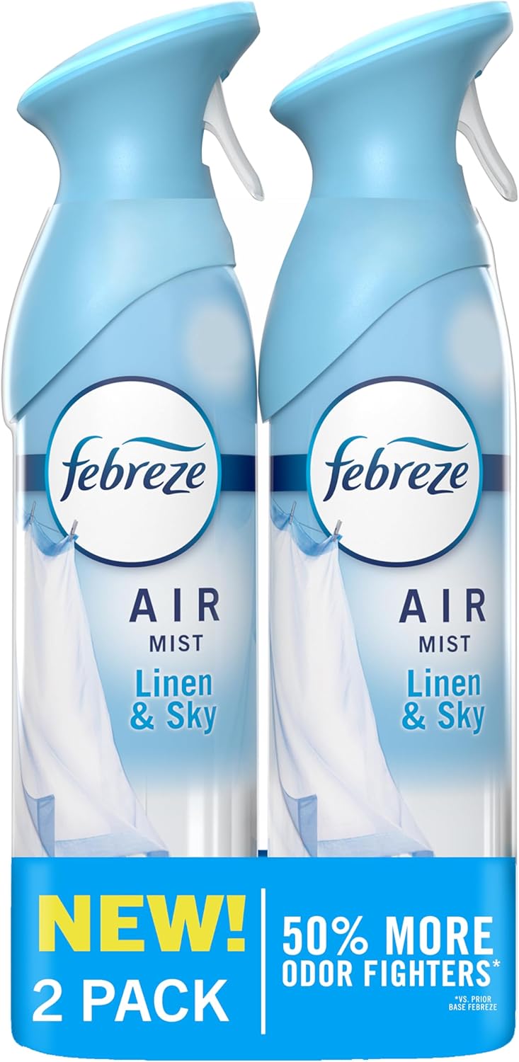 Febreze Air Mist, Air Freshener Spray, Odor Fighting Room Spray, Deodorizer for Home Bathroom Kitchen Office Apartment Dorm Room