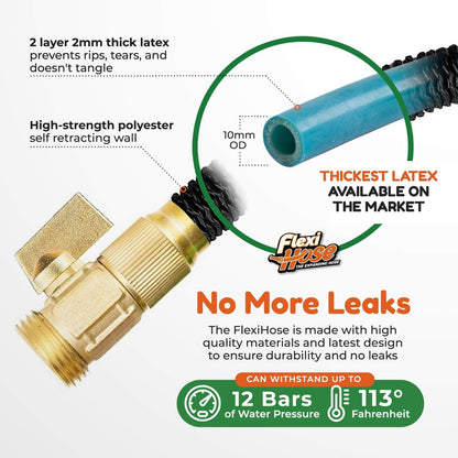 Flexi Hose Lightweight Expandable Garden Hose, 50FT - Retractable Garden Hose, Water Hose - No-Kink