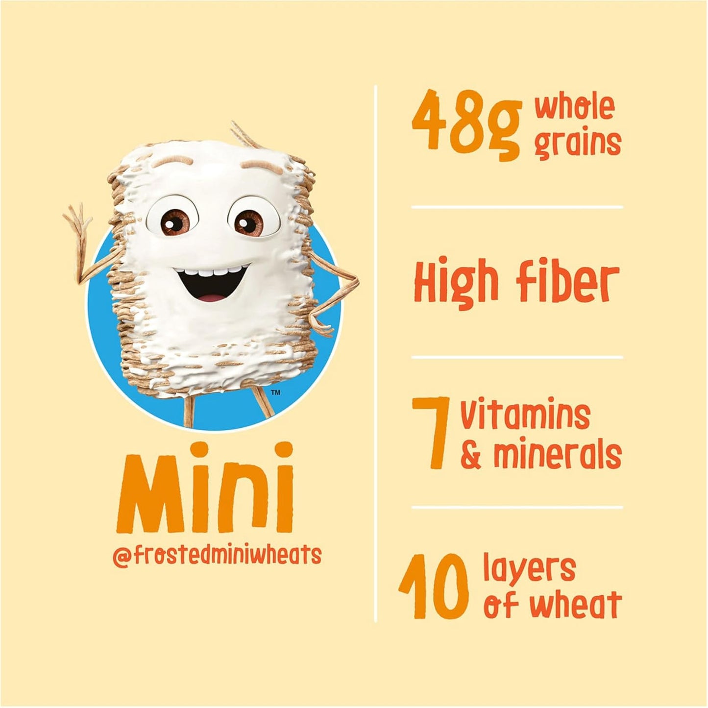 Kelloggs Frosted Mini-Wheats Breakfast Cereal, High Fiber, 48g Whole Grain, Giant Size, 29.5 oz
