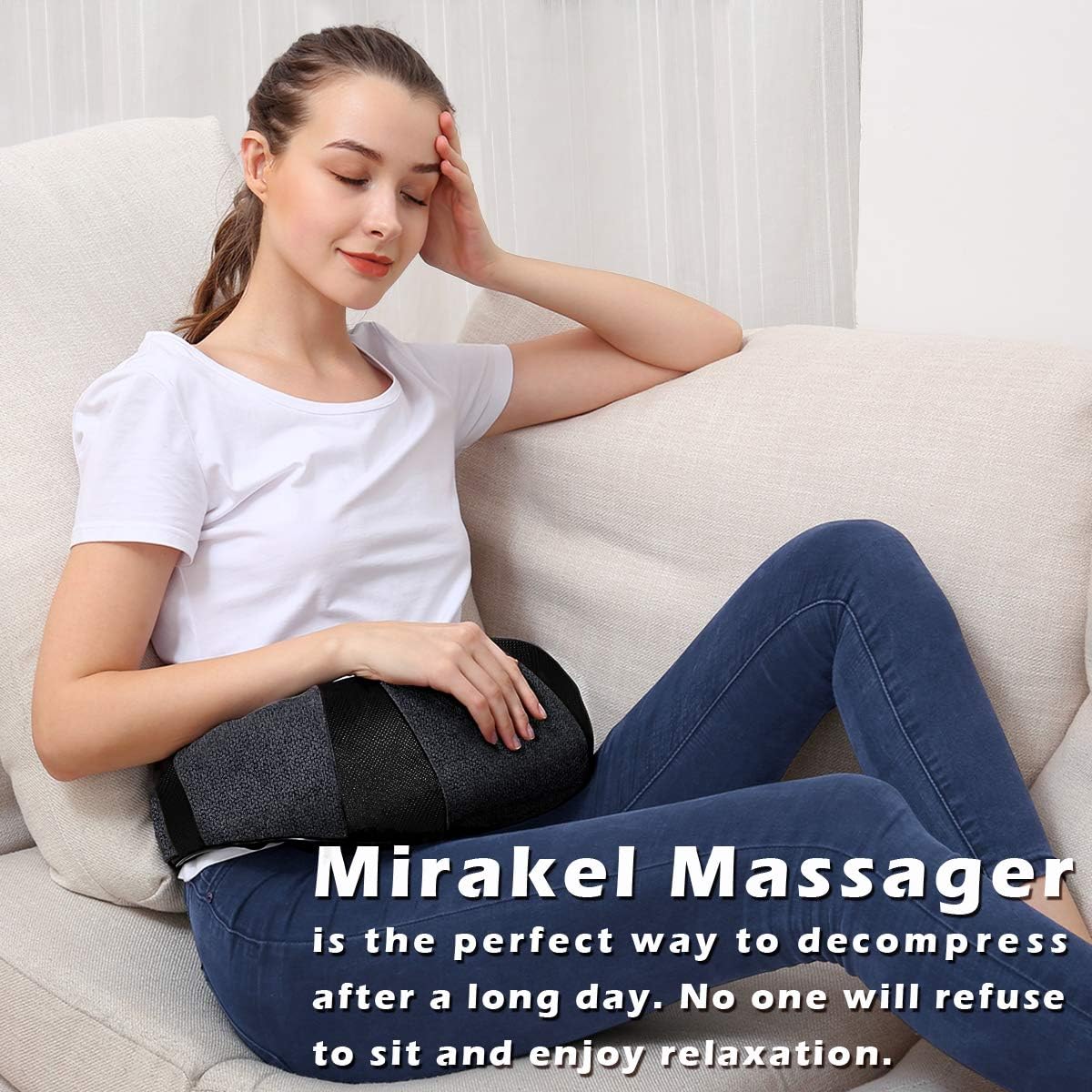 Mirakel Mothers Day Gifts for Mom Wife Women, Neck Massager for Pain Relief Deep Tissue, Electric Shiatsu Shoulder & Back Massager with