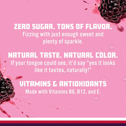 Sparkling Ice, Black Raspberry Sparkling Water, Zero Sugar Flavored Water, with Vitamins and Antioxidants, Low Calorie Beverage, 17 fl oz Bottles (2)