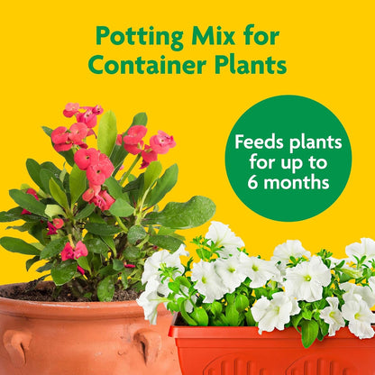 Miracle-Gro Potting Mix - For Container Plants, Flowers, Vegetables, Shrubs, Annuals, Perennials, Potting Soil Mix, Feeds up to 6