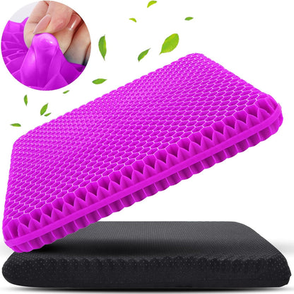 KYSMOTIC Gel Seat Cushion for Long Sitting (Large & Thick), Soft & Breathable, Gel Cushion for Wheelchair, Gel Chair Cushion for Hip
