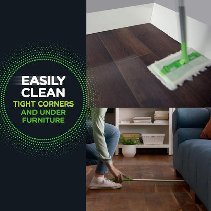 Sweep + Mop, Dry Pads Refill, Floor Cleaner for Dirt, Dust, Hair, Cleaning Cloths for Mopping Home, Bathroom