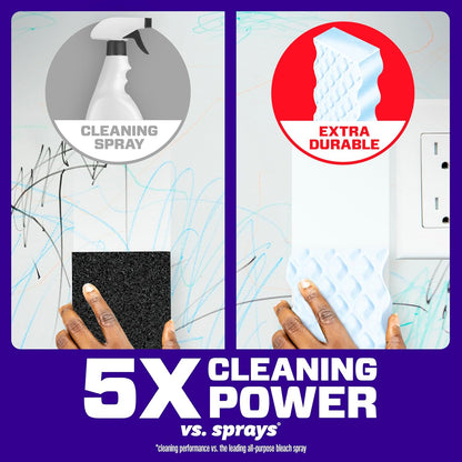 Mr. Clean Magic Eraser Sponge, All Purpose Cleaner, Cleaning Scrubber, Wall, Sneaker, Kitchen, Bathroom, Shower Cleaning Supplies, Melamine
