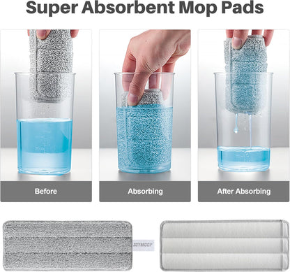 Wash Mop self cleaning bucket with mop wringer scraper