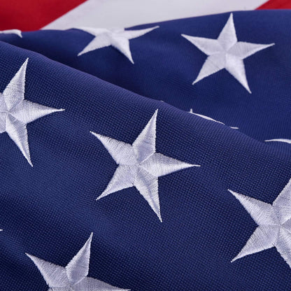 American Flags for Outside 3x5, HeavyDuty American Flag for High Wind Outdoor, UV Protected/Sewn Stripes/Embroidered Stars/Brass