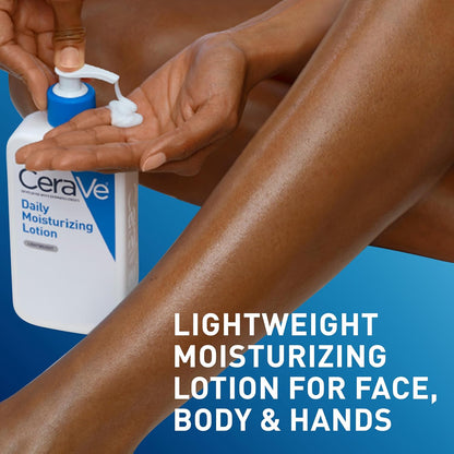 CeraVe Daily Moisturizing Lotion for Dry Skin, Body Lotion & Face Moisturizer with Hyaluronic Acid and Ceramides, Daily Moisturizer, Fragrance