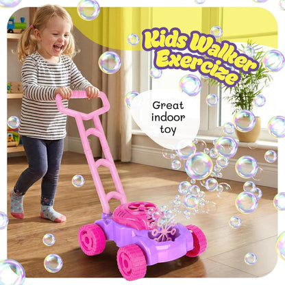 ArtCreativity Bubble Lawn Mower for Toddlers 1-3, Bubble Machine for 1-Year-Old Girl Gifts, Easter Basket Stuffers for