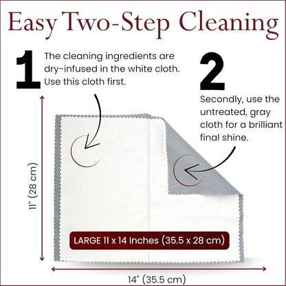 Pro Size Polishing Cleaning Cloth Made in USA for Gold