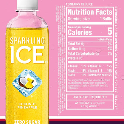 Sparkling Ice Purple Variety Pack, Flavored Water, Zero Sugar, with Vitamins and Antioxidants, 17 fl oz, 12 count (Black Raspberry, Cherry