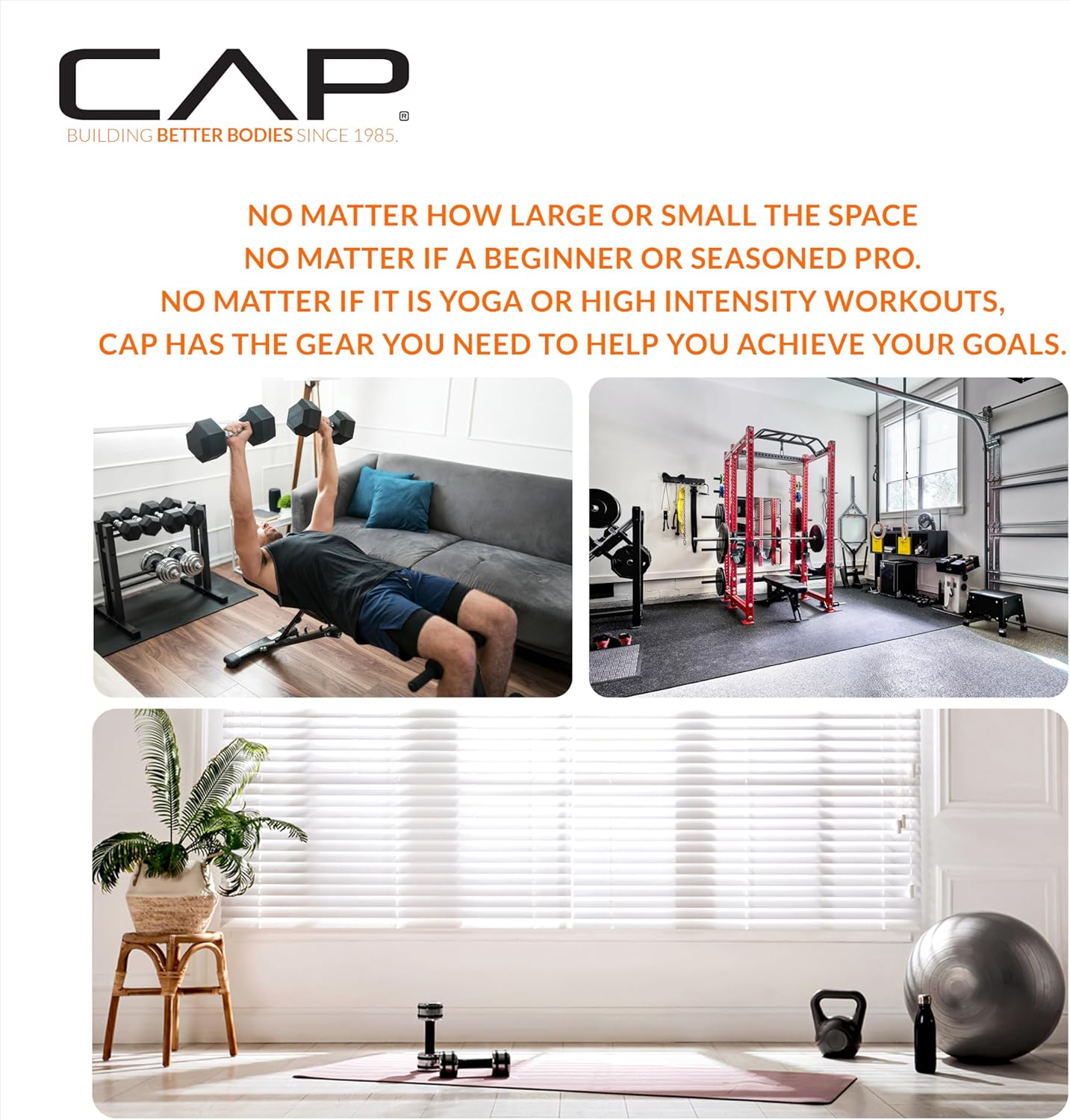 CAP Barbell Neoprene Dumbbell Weights Pairs & Sets, Multiple Colors