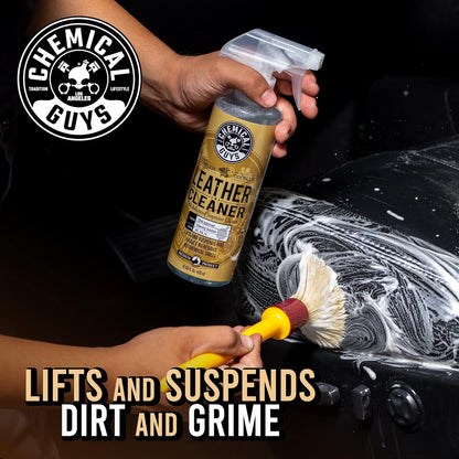 Chemical Guys Leather Cleaner and Conditioner Kit - Car Cleaner and Conditioner, Safely Cleans & Conditions Leather Car Interiors, Furniture