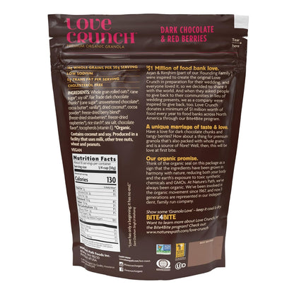 Love Crunch Organic Dark Chocolate & Red Berries Granola, 11.5 oz, Vegan, Non-GMO, Fair Trade, by Nature's Path
