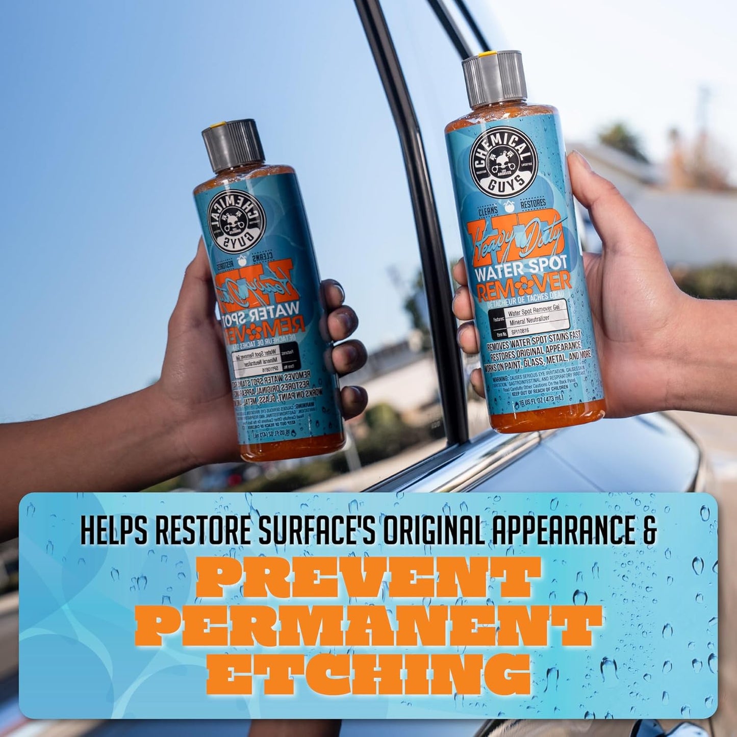 Chemical Guys Heavy Duty Water Spot Remover Gel for Paint, Glass, and Metal - Mineral and Water Spot Remover for Cars, Trucks