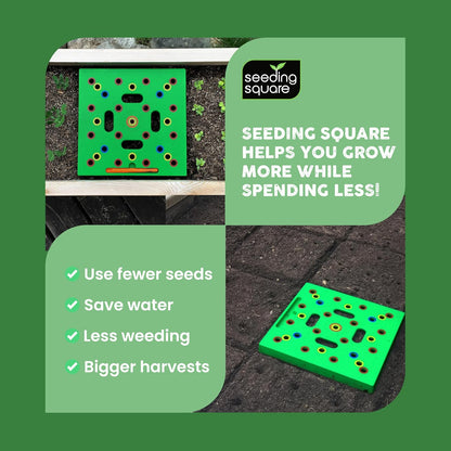 Seeding Square - Patented Seed and Seedling Spacer Tool for Bigger