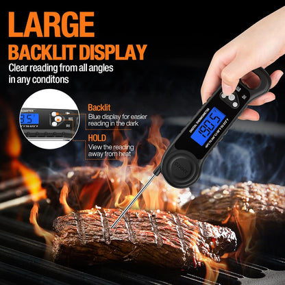 AMMZO Meat Thermometer Digital, Instant Read Food Thermometer for Cooking, Grilling, Baking, Frying & Candy