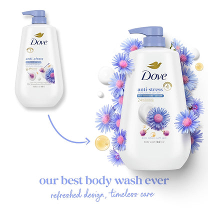 Dove Body Wash with Pump Anti-Stress Blue Chamomile & Oat