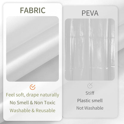 ALYVIA SPRING Waterproof Fabric Shower Curtain Liner with 3 Magnets - Soft Hotel Quality Cloth Shower