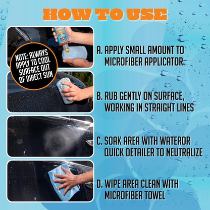 Chemical Guys Heavy Duty Water Spot Remover Gel for Paint, Glass, and Metal - Mineral and Water Spot Remover for Cars, Trucks