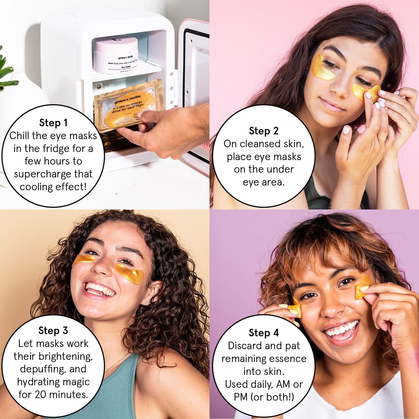grace & stella Award Winning Under Eye Mask - Reduce Dark Circles, Puffy Eyes, Undereye