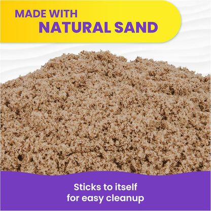 Kinetic Sand, 3.25lbs Beach Play Sand, Amazon Exclusive, Moldable Sensory Toys for Kids, Resealable Bag (Packaging May Vary), for Ages 3 and up