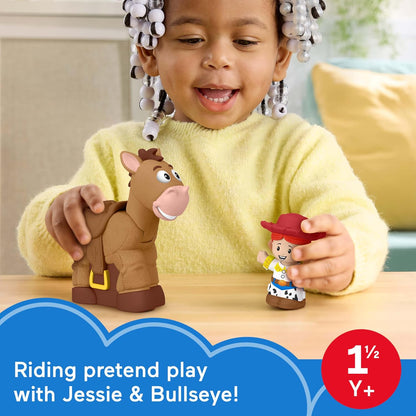 Fisher-Price Little People Toddler Toys Disney Pixar Toy Story Bobbin Bullseye Horse & Jessie Figures for Pretend Play Kids Ages 18+ Months