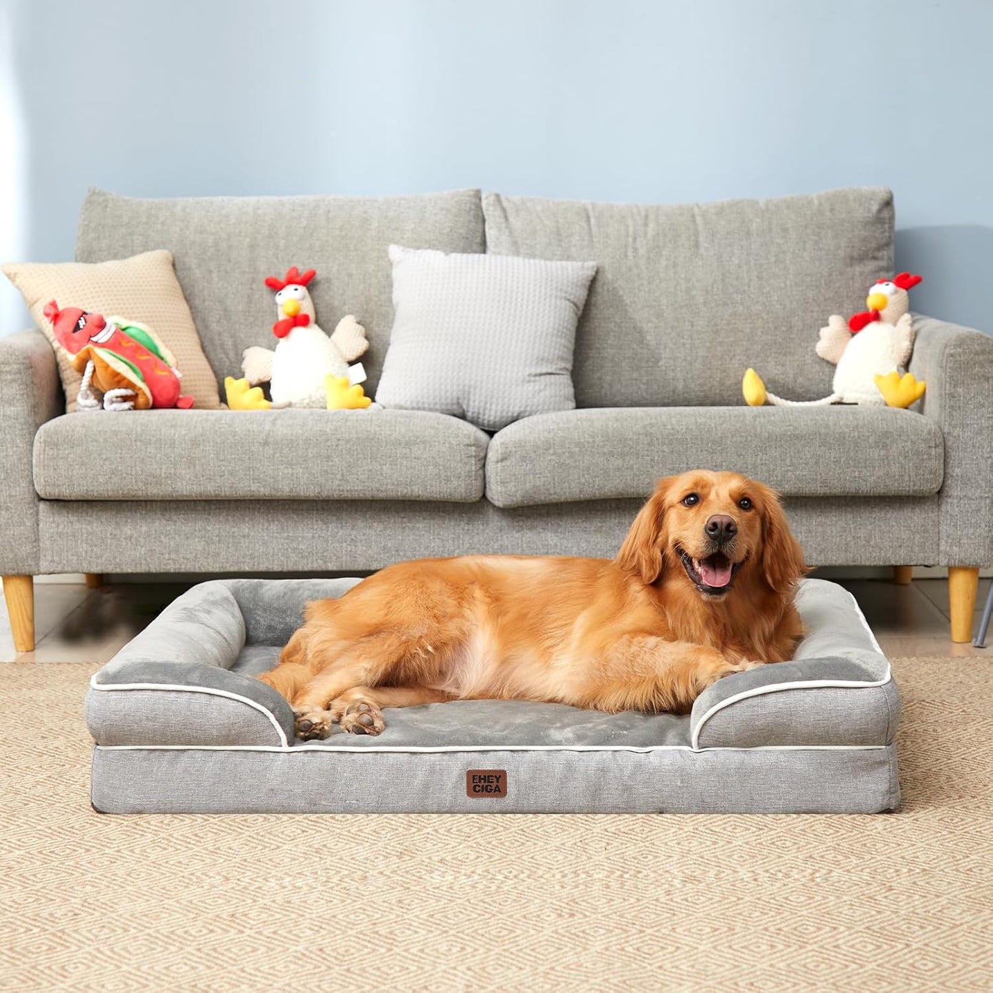 EHEYCIGA Orthopedic Dog Beds for Extra Large Dogs 44x32Inch, Waterproof Memory Foam XL Pet Bed with