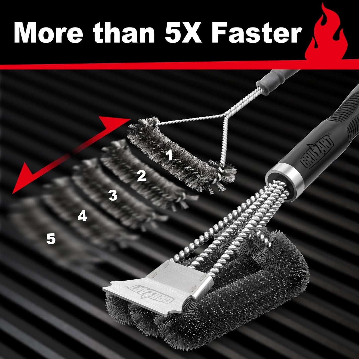 GRILLART Grill Brush and Scraper, Extra Strong BBQ Cleaner
