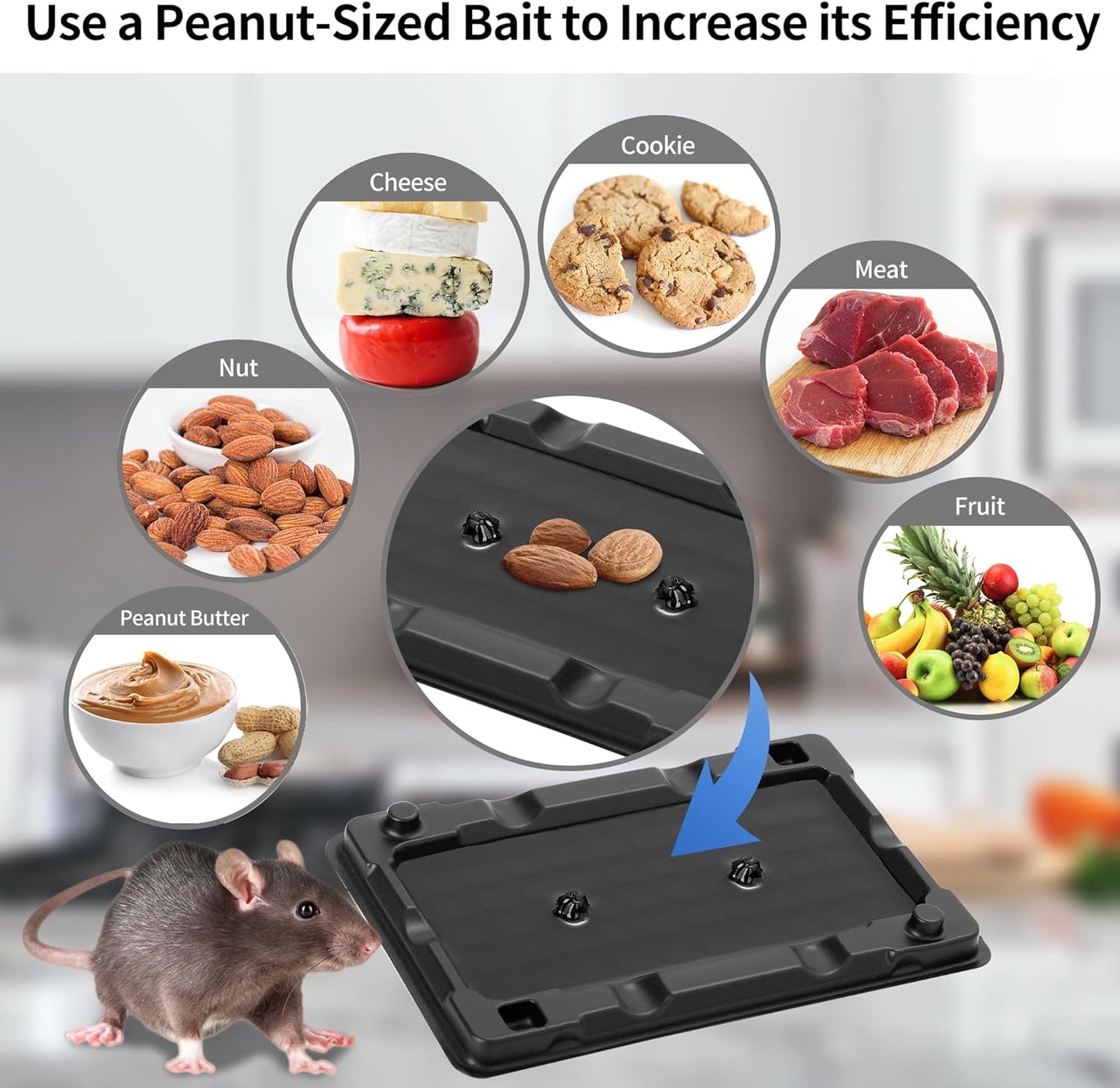 LULUCATCH Mouse & Insect Traps 12 Pack, Heavier Sticky Traps with Non-Toxic Glue for Small Mice & Insects. Sticky Mouse Traps Indoor, Easy to