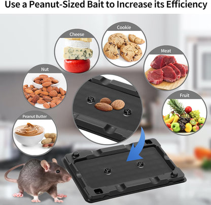 LULUCATCH Mouse & Insect Traps 12 Pack, Heavier Sticky Traps with Non-Toxic Glue for Small Mice & Insects. Sticky Mouse Traps Indoor, Easy to