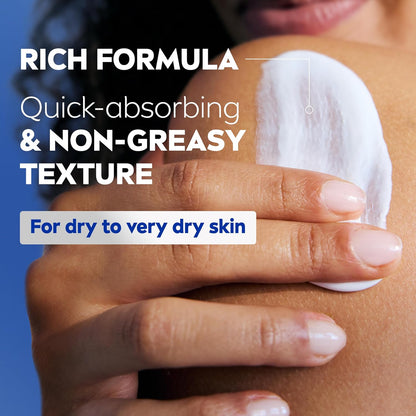 NIVEA Essentially Enriched Body Lotion for Very Dry Skin with Hyaluronic Acid, Almond Oil and Deep Nourishing Serum, 72-Hour Body
