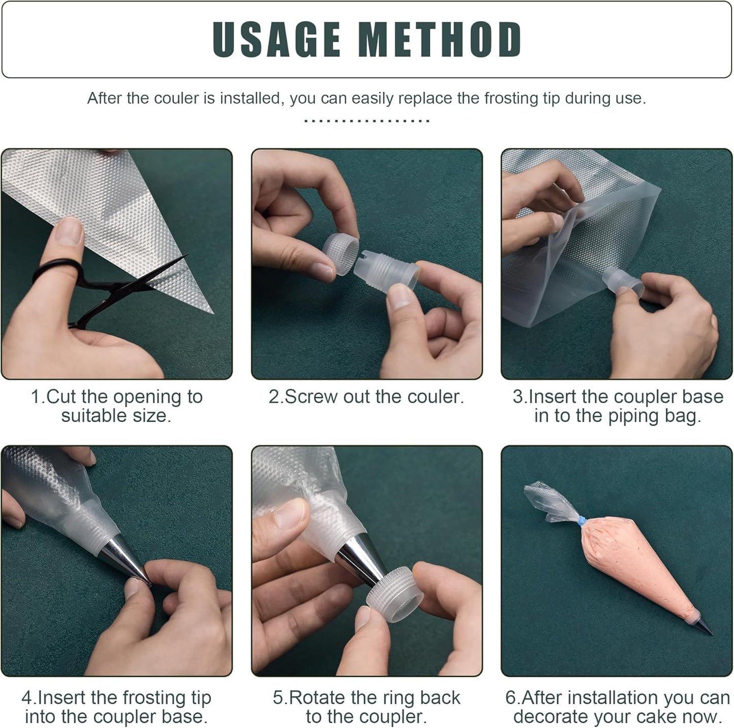 Piping Bags and Tips Set, Cakes Decorating Supplies Kit with 100pcs 12 Inch Pastry Bags, 16 Piping Tips, 3 Cake Scraper, 2 Couplers, 2 Bag