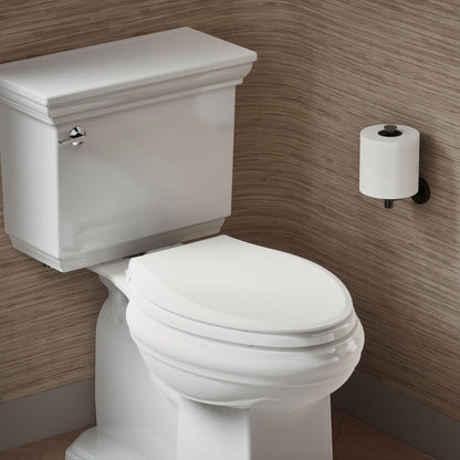 KOHLER 4636-RL-0 Cachet ReadyLatch Elongated Toilet Seat Slow Close, Soft Close Toilet Seat Quiet