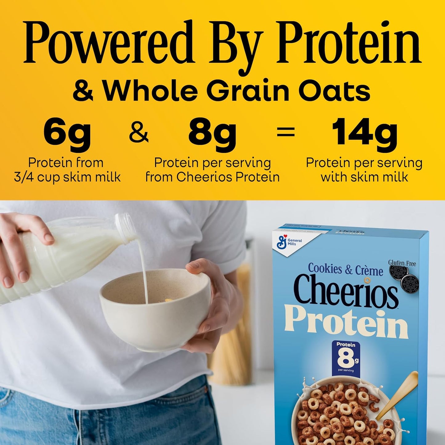 Cheerios Protein Cereal, Cookies and Crme, 8g Protein, Family Size, 15 oz