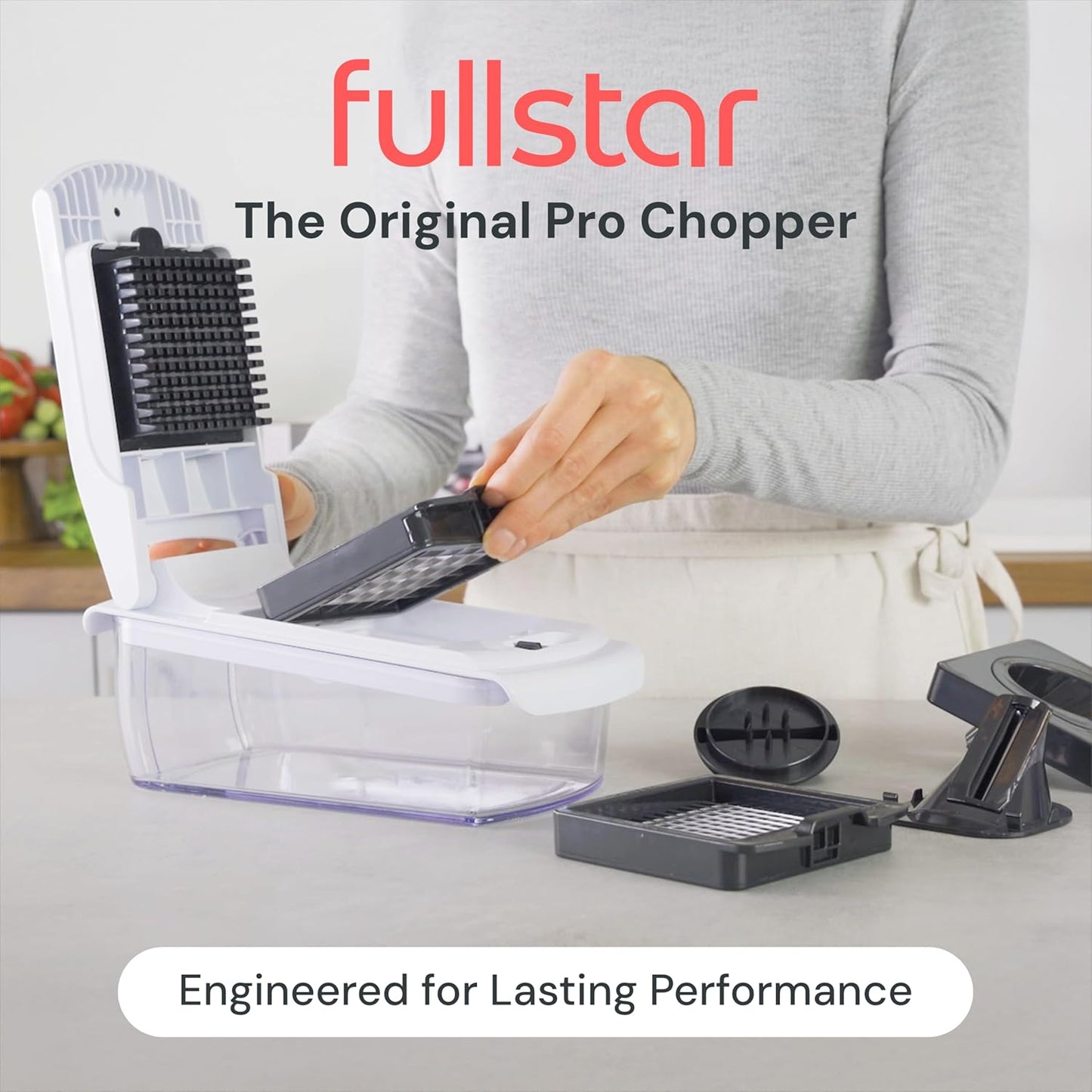 Fullstar The Original Pro Chopper - Vegetable Chopper and Spiralizer, Food Chopper with Container, Fruit Slicer, Kitchen Gadgets &