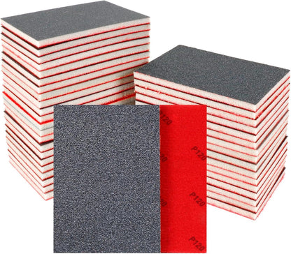 24 Pcs Sanding Sponge 80-3000 Grit Sandpaper Assortment, Washable & Reusable Sanding Blocks for Wood, Metal, Drywall