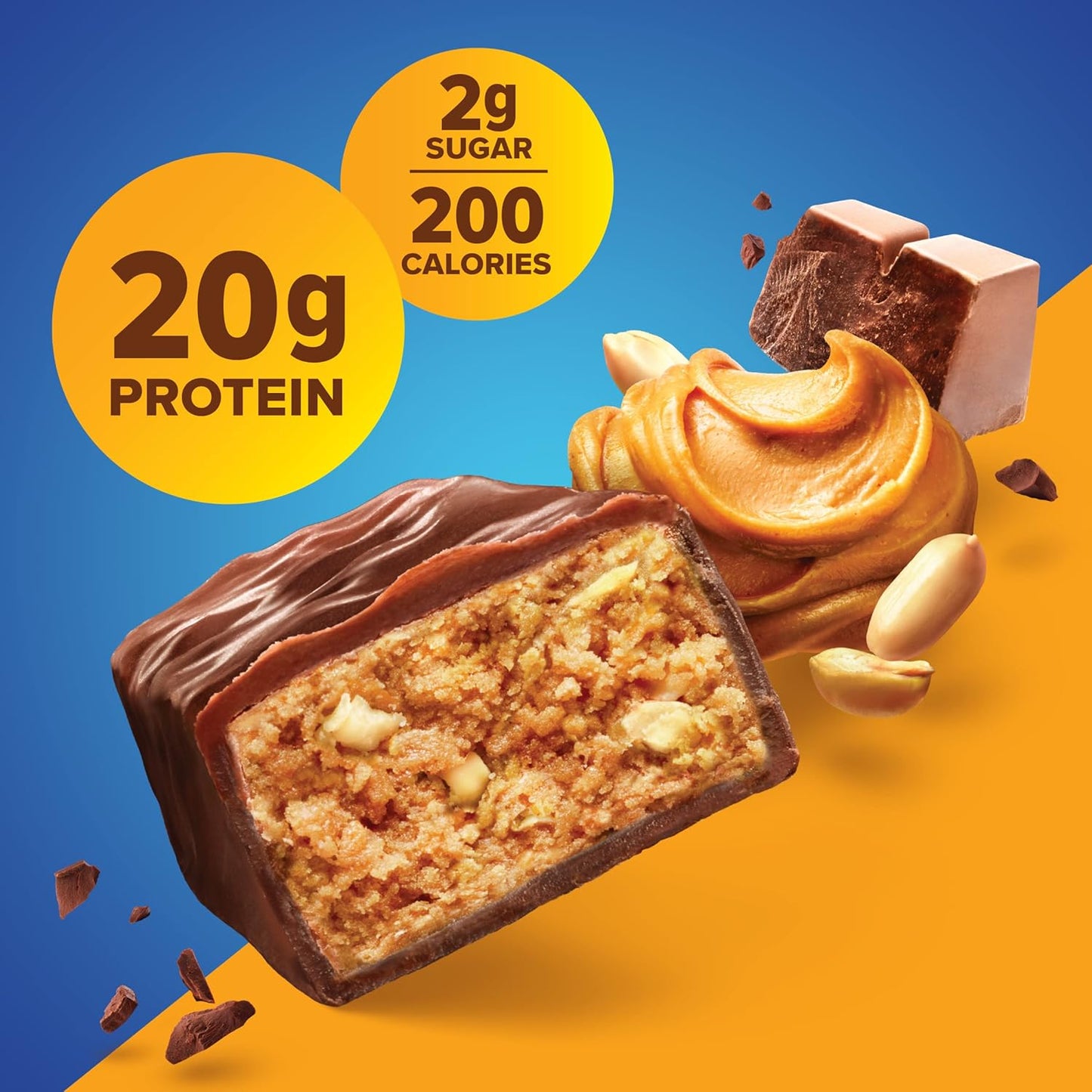 Pure Protein Chocolate Peanut Butter Protein Bars 20g Protein, 3g