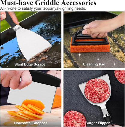 Grilliance 27pcs Griddle Accessories Kit for Blackstone, Professional Hibachi Flat Top Grill