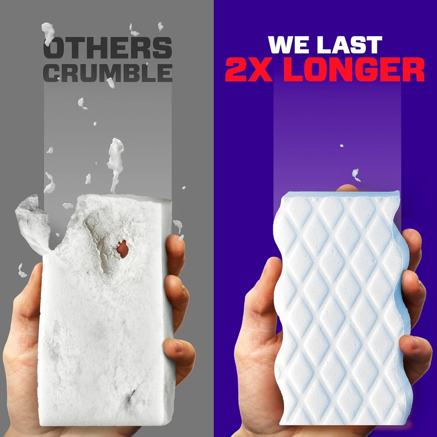 Mr. Clean Magic Eraser Sponge, All Purpose Cleaner, Cleaning Scrubber, Wall, Sneaker, Kitchen, Bathroom, Shower Cleaning Supplies, Melamine