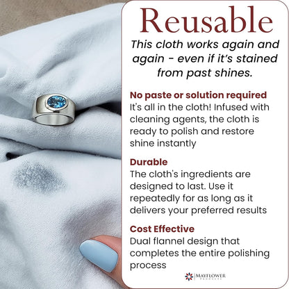 Pro Size Polishing Cleaning Cloth Made in USA for Gold
