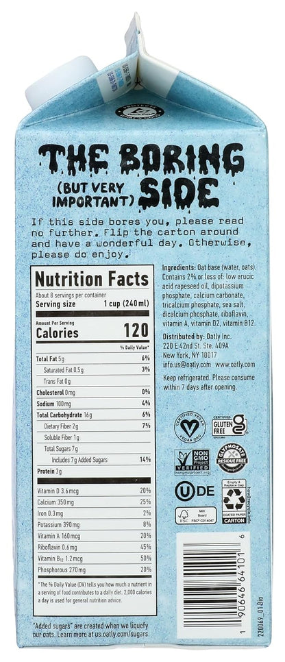 Oatly Original Oat Milk, 64 oz