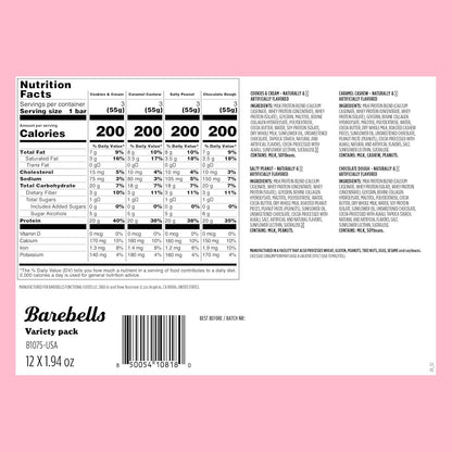 Barebells Protein Bars Variety Pack - 12